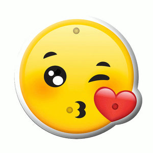 Kissy Face Emoji Light Up LED Party Pin