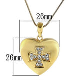 LO1183 - Brass Pendant Gold Women Top Grade Crystal Clear