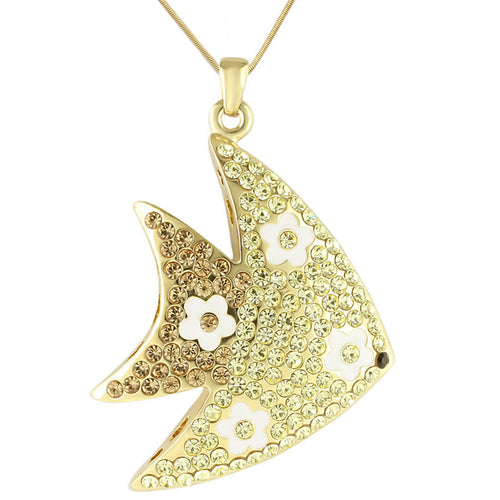 LO1198 - Brass Pendant Gold Women Top Grade Crystal Multi Color