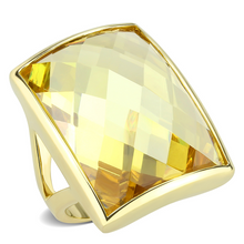 LO1251 - Brass Ring Gold Women AAA Grade CZ Topaz
