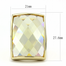 LO1251 - Brass Ring Gold Women AAA Grade CZ Topaz