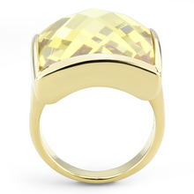 LO1251 - Brass Ring Gold Women AAA Grade CZ Topaz