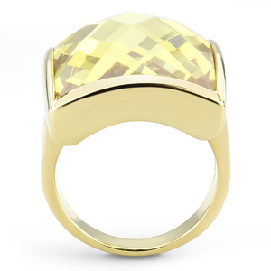 LO1251 - Brass Ring Gold Women AAA Grade CZ Topaz