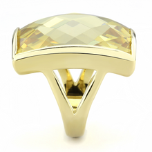 LO1251 - Brass Ring Gold Women AAA Grade CZ Topaz