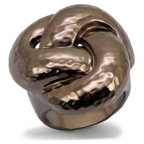 LO1692 - Brass Ring Chocolate Gold Women No Stone No Stone