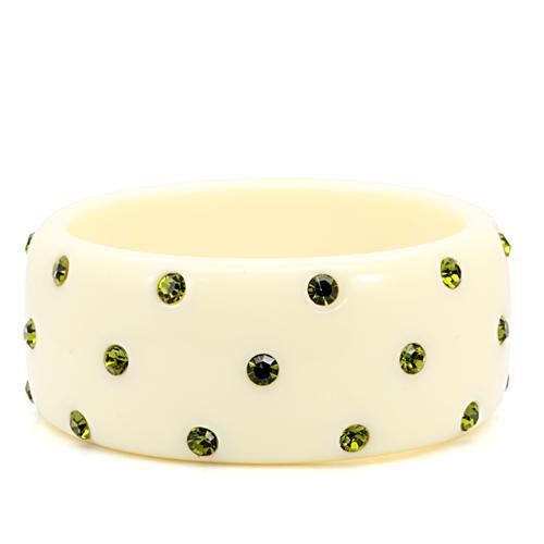 LO1904 - Resin Bangle N/A Women Top Grade Crystal Olivine color