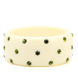 LO1904 - Resin Bangle N/A Women Top Grade Crystal Olivine color