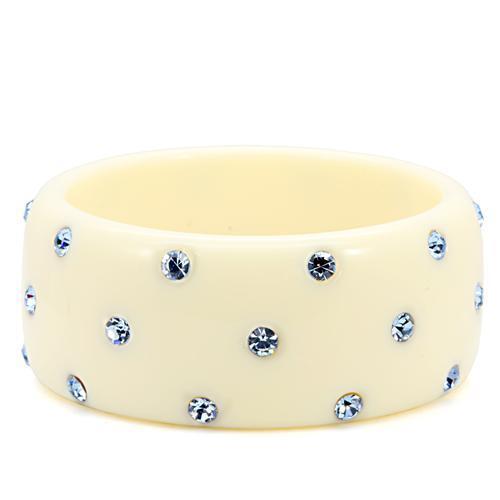 LO1907 - Resin Bangle N/A Women Top Grade Crystal Light Sapphire