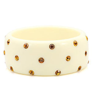 LO1908 - Resin Bangle N/A Women Top Grade Crystal Topaz