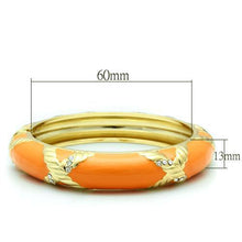 LO1956 - White Metal Bangle Gold Women Top Grade Crystal Clear