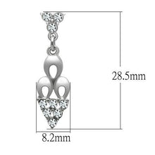 LO1969 - White Metal Earrings Rhodium Women Top Grade Crystal Clear
