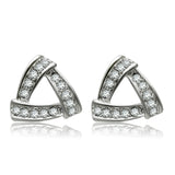LO1975 - White Metal Earrings Rhodium Women Top Grade Crystal Clear