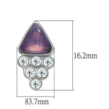 LO1979 - White Metal Earrings Rhodium Women Top Grade Crystal Clear