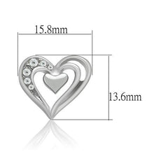 LO1985 - White Metal Earrings Rhodium Women Top Grade Crystal Clear