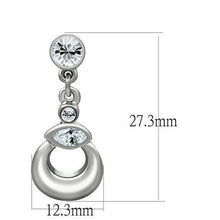 LO1989 - White Metal Earrings Rhodium Women Top Grade Crystal Clear