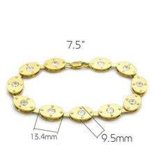 LO2018 - Brass Bracelet Matte Gold & Gold Women AAA Grade CZ Clear