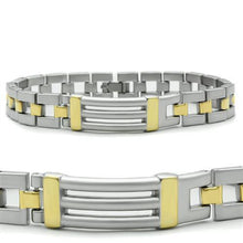 LO2030 - White Metal Bracelet Matte Rhodium & Gold Women No Stone No Stone