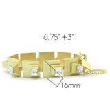 LO2037 - Brass Bracelet Matte Gold Women Top Grade Crystal Clear