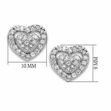 LO2042 - Brass Earrings Rhodium Women AAA Grade CZ Clear
