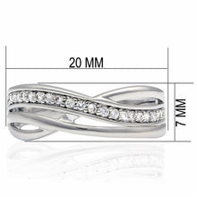 LO2058 - Brass Ring Rhodium Women AAA Grade CZ Clear