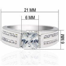 LO2070 - Brass Ring Rhodium Women AAA Grade CZ Clear