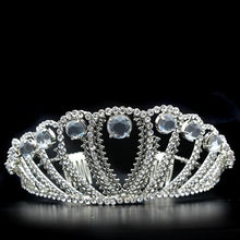 LO2108 - Brass Tiaras & Hair Clip Imitation Rhodium Women Top Grade Crystal Clear