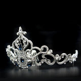 LO2110 - Brass Tiaras & Hair Clip Imitation Rhodium Women Top Grade Crystal Montana