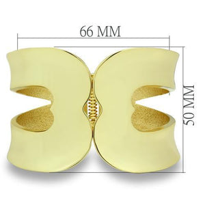 LO2122 - White Metal Bangle Flash Gold Women No Stone No Stone