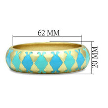 LO2127 - White Metal Bangle Flash Gold Women Epoxy No Stone
