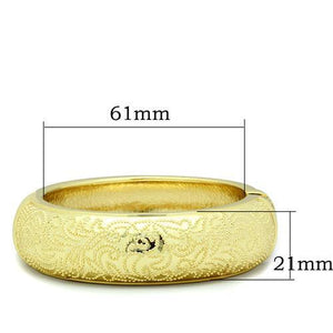LO2132 - White Metal Bangle Flash Gold Women No Stone No Stone