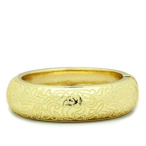 LO2132 - White Metal Bangle Flash Gold Women No Stone No Stone
