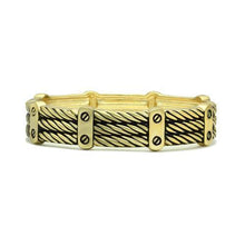 LO2135 - White Metal Bangle Flash Gold Women No Stone No Stone