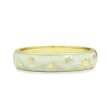 LO2146 - White Metal Bangle Flash Gold Women Top Grade Crystal Clear