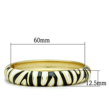 LO2152 - White Metal Bangle Flash Gold Women Epoxy No Stone