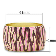 LO2154 - White Metal Bangle Flash Gold Women Epoxy No Stone