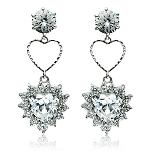 LO2357 - Rhodium Brass Jewelry Sets with AAA Grade CZ  in Clear