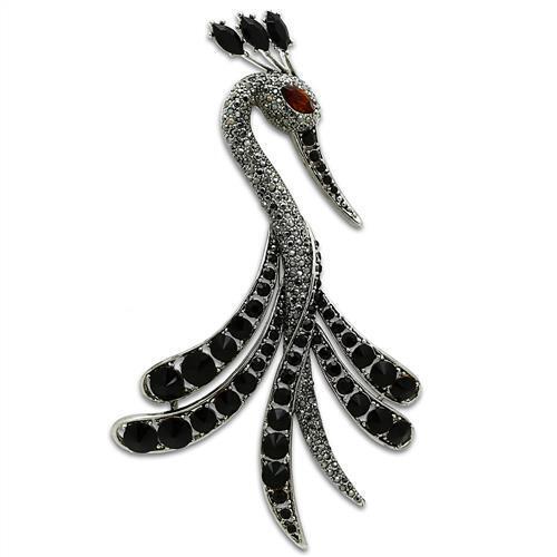 LO2393 - White Metal Brooches Imitation Rhodium Women Top Grade Crystal Multi Color