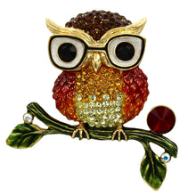 LO2408 - White Metal Brooches Gold Women Top Grade Crystal Multi Color