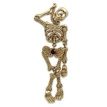 LO2409 - White Metal Brooches Gold Women Top Grade Crystal Multi Color