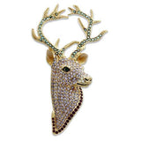 LO2410 - White Metal Brooches Gold Women Top Grade Crystal Multi Color