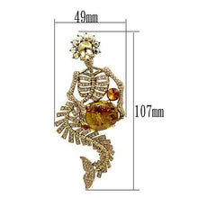 LO2411 - White Metal Brooches Gold Women AAA Grade CZ Topaz