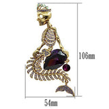 LO2412 - White Metal Brooches Gold Women AAA Grade CZ Amethyst
