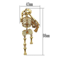 LO2414 - White Metal Brooches Gold Women Top Grade Crystal Multi Color