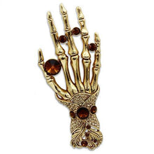 LO2418 - White Metal Brooches Gold Women Top Grade Crystal Multi Color