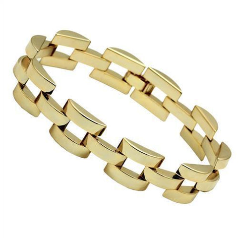 LO2425 - Gold Brass Bracelet with No Stone