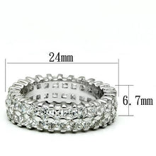 LO2431 - Brass Ring Rhodium Women AAA Grade CZ Clear