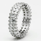 LO2431 - Brass Ring Rhodium Women AAA Grade CZ Clear