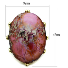 LO2432 - Brass Ring Gold Women Synthetic Light Amethyst