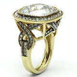 LO2436 - Brass Ring Gold Women AAA Grade CZ Clear