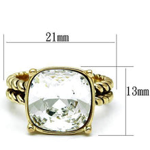 LO2447 - Brass Ring Gold Women AAA Grade CZ Clear